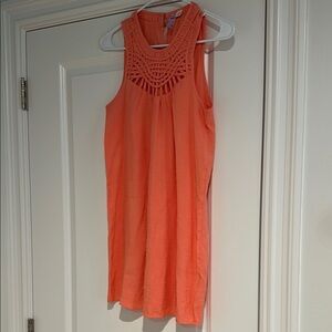 Women’s/Young Adult Sleeveless Shift Dress - XS (Light Orange)